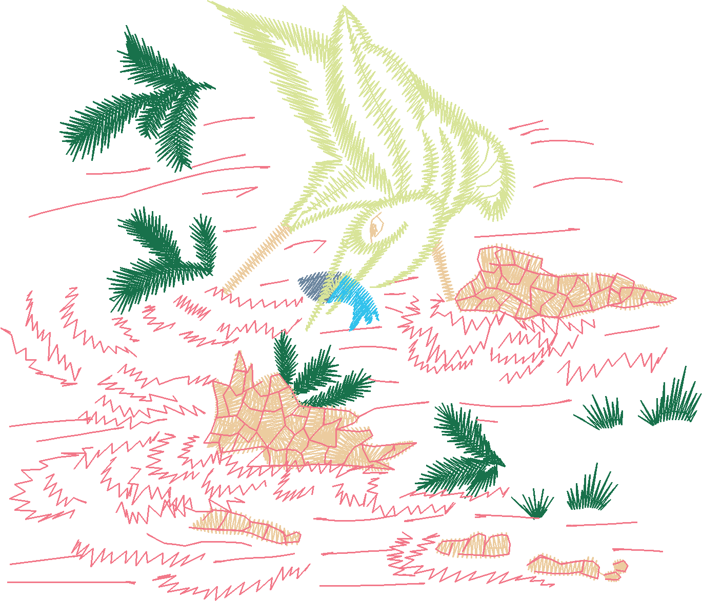 Abstract Foliage Landscape