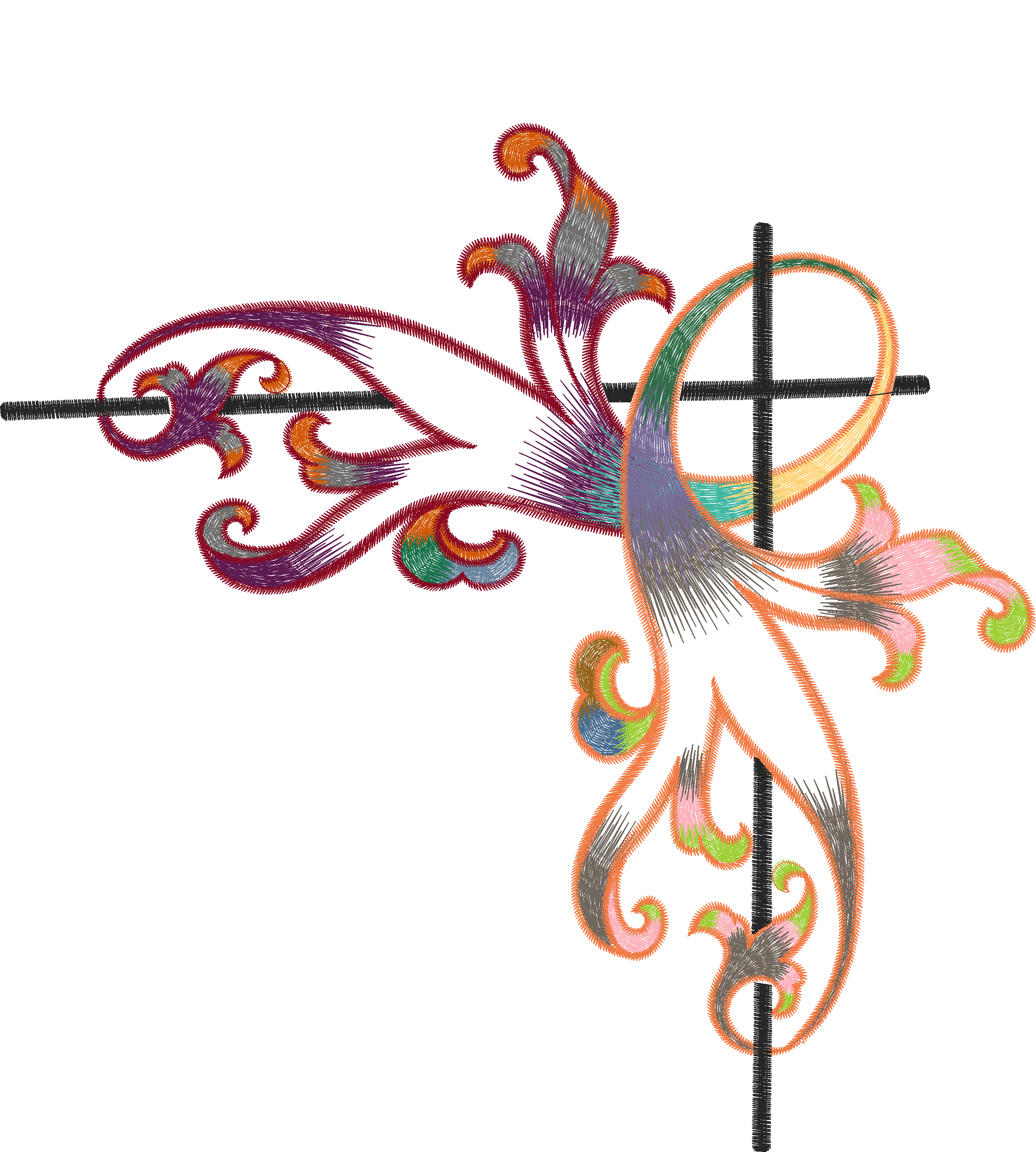 Abstract Swirl Ornament