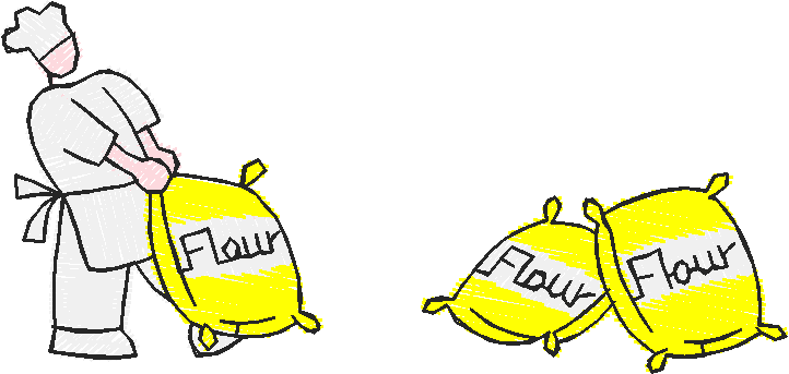 Baker with Flour
