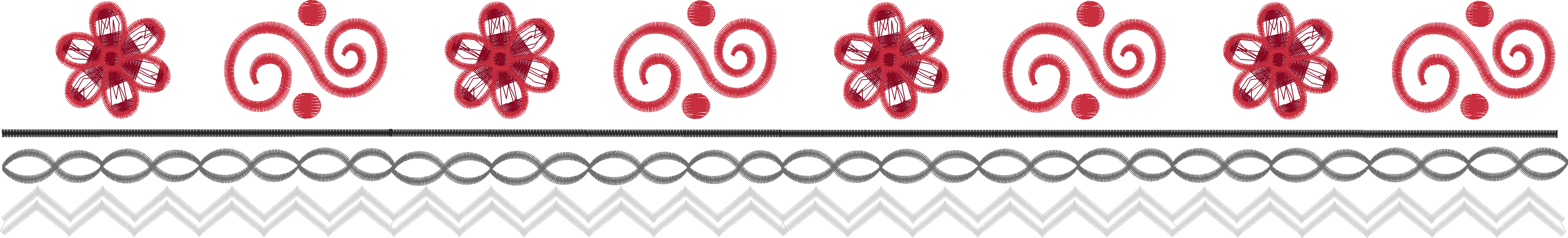 Beaded Floral Border