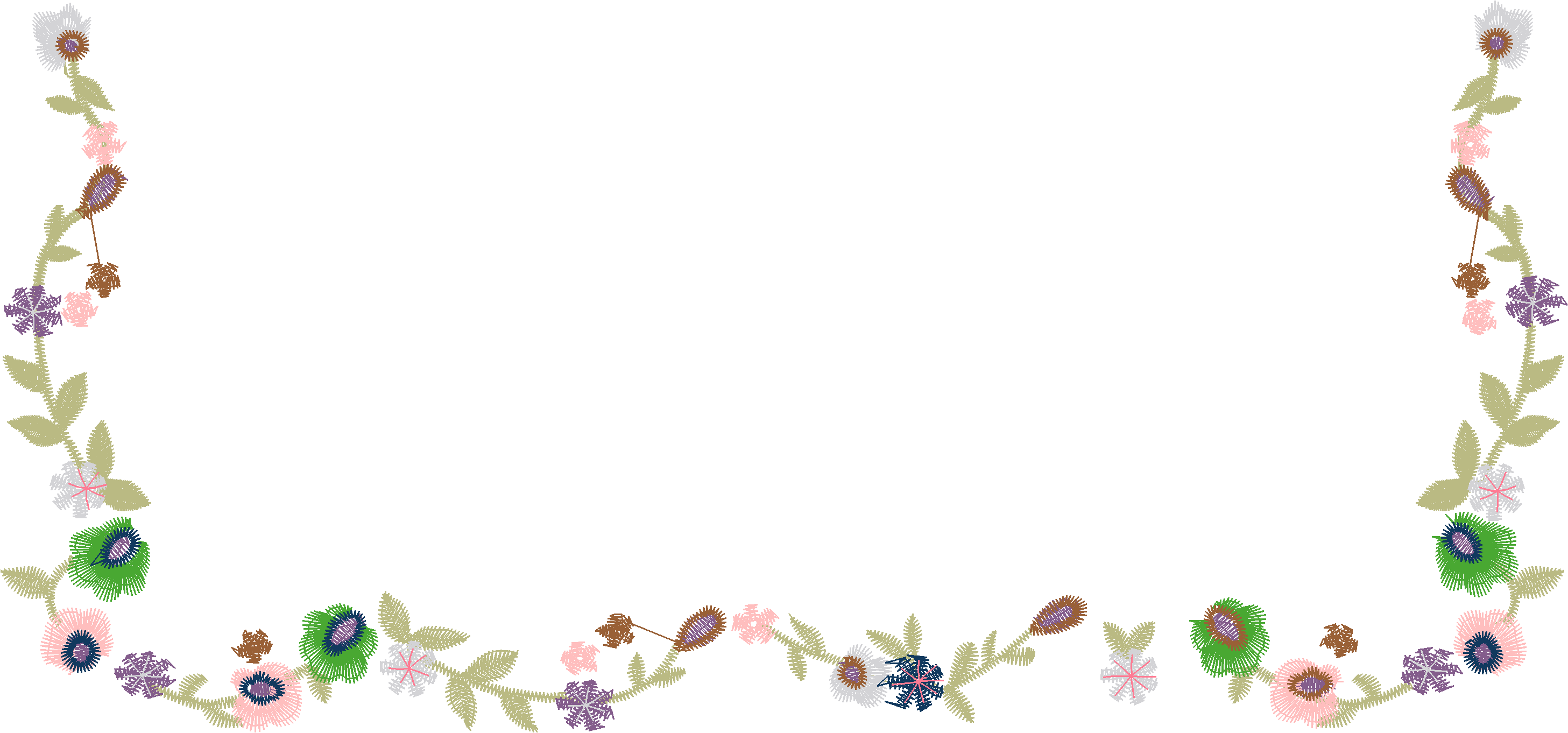 Beaded Flower Border