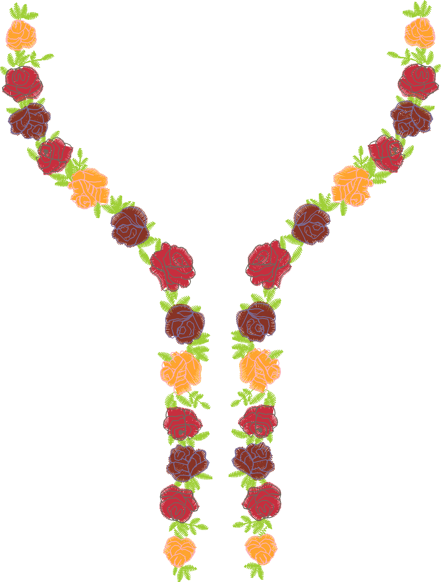 Beaded Neckline Panel