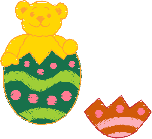 Bear on Easter Egg
