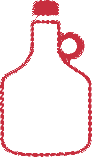 Blue Jug Bottle Applique