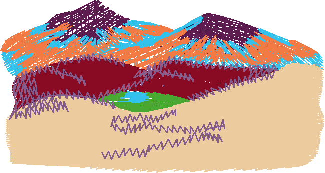 Blue Mountain Lake Scene