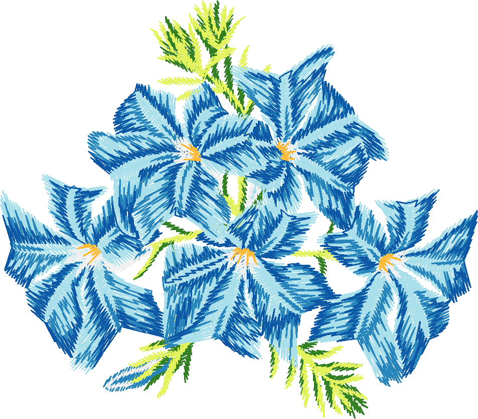 Blue Wildflower Posy with Ferns