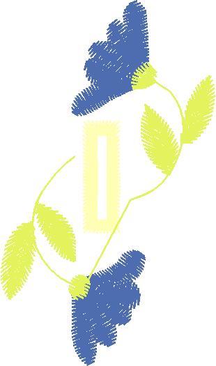 Blue Yellow Climbing Vine