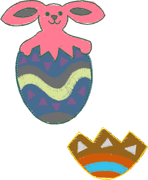 Bunny on Easter Egg