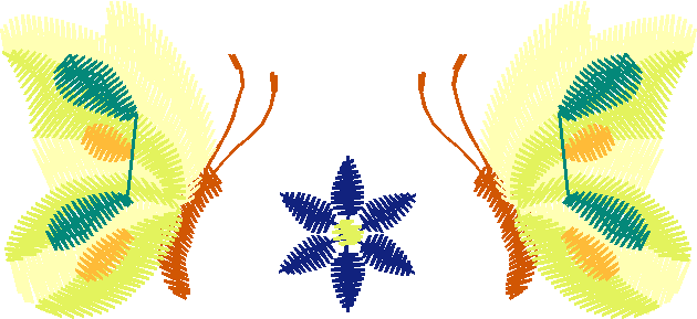 Butterflies with Flower
