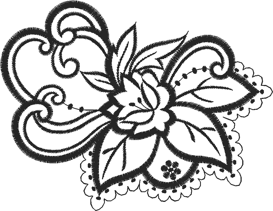 Butterfly Floral Lace Corner