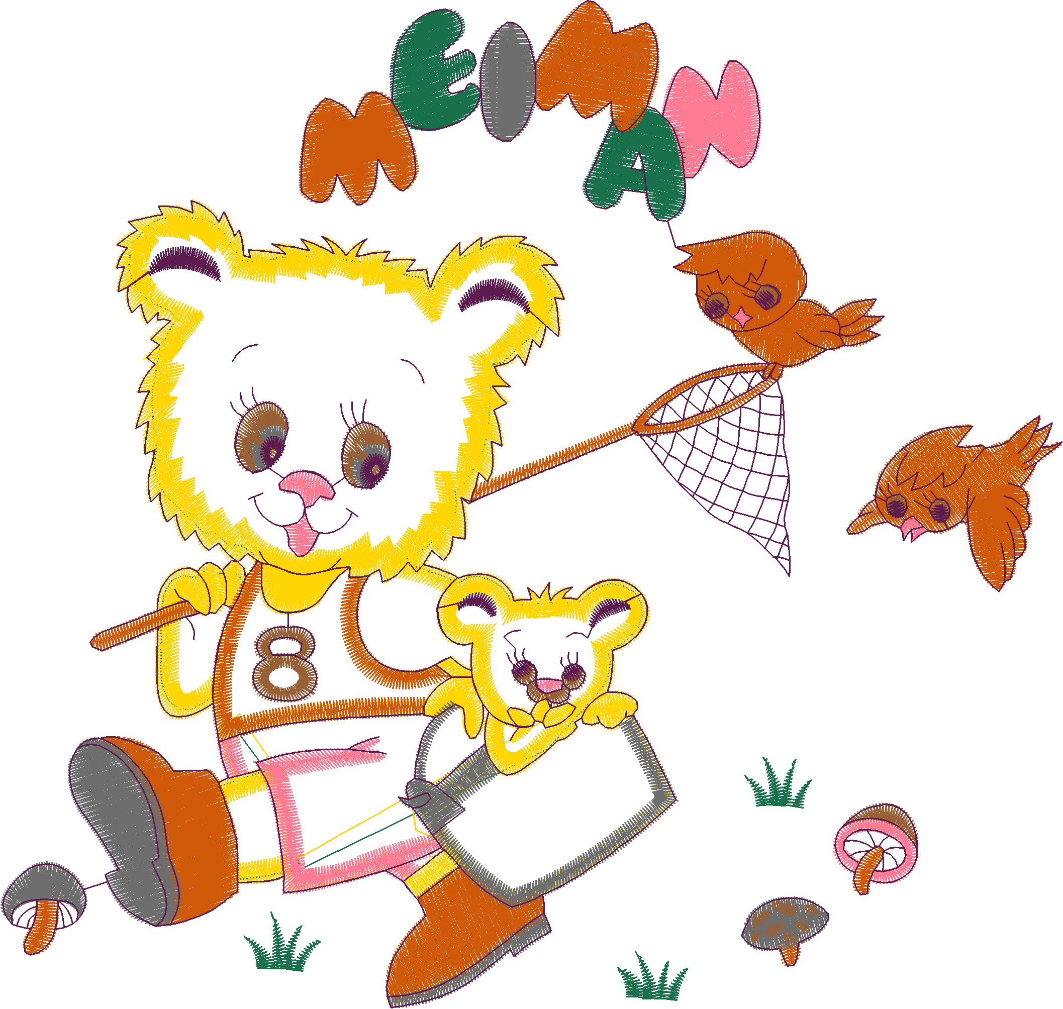 Cartoon Bear with Net