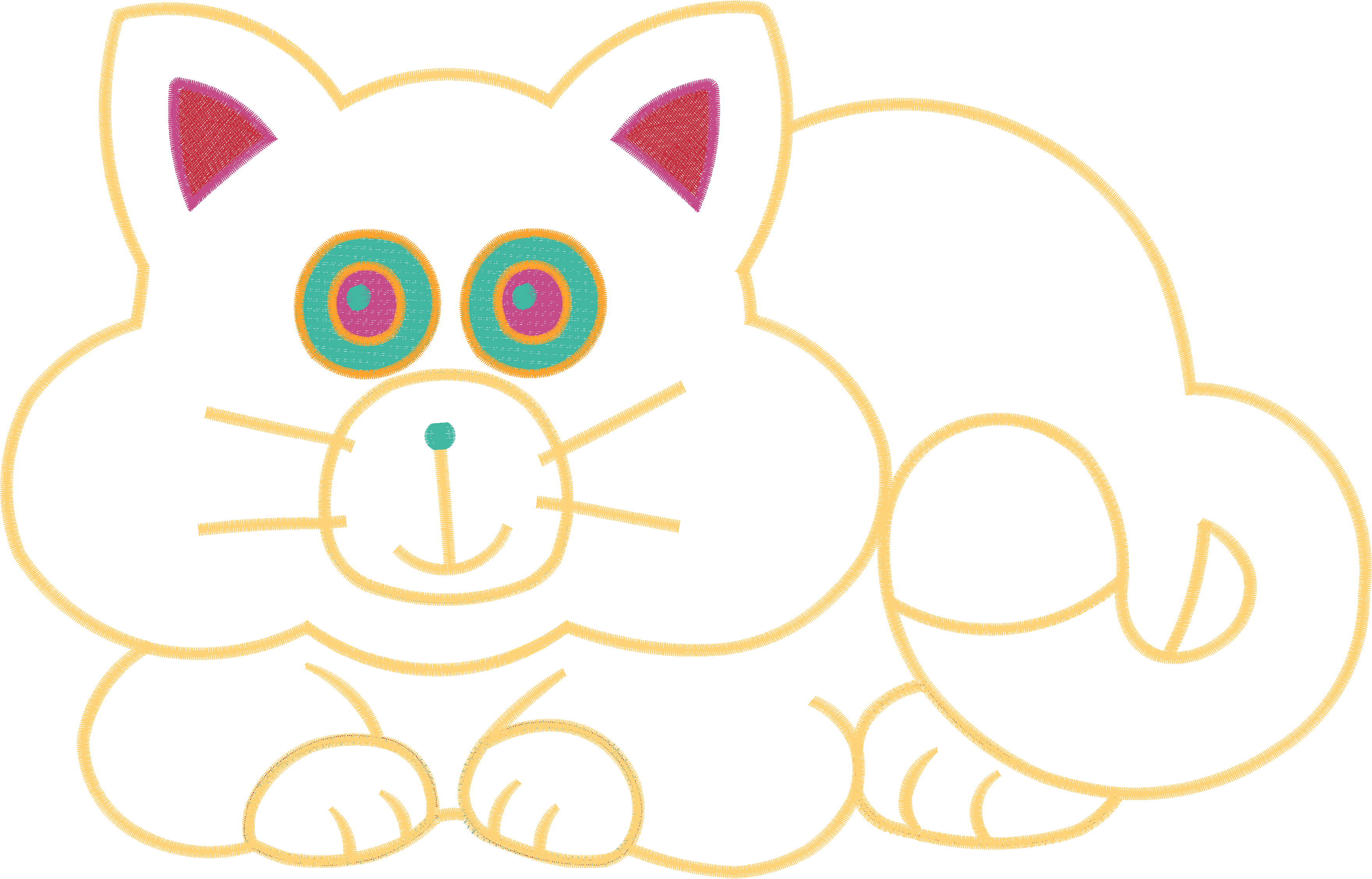 Cartoon Cat with Heart
