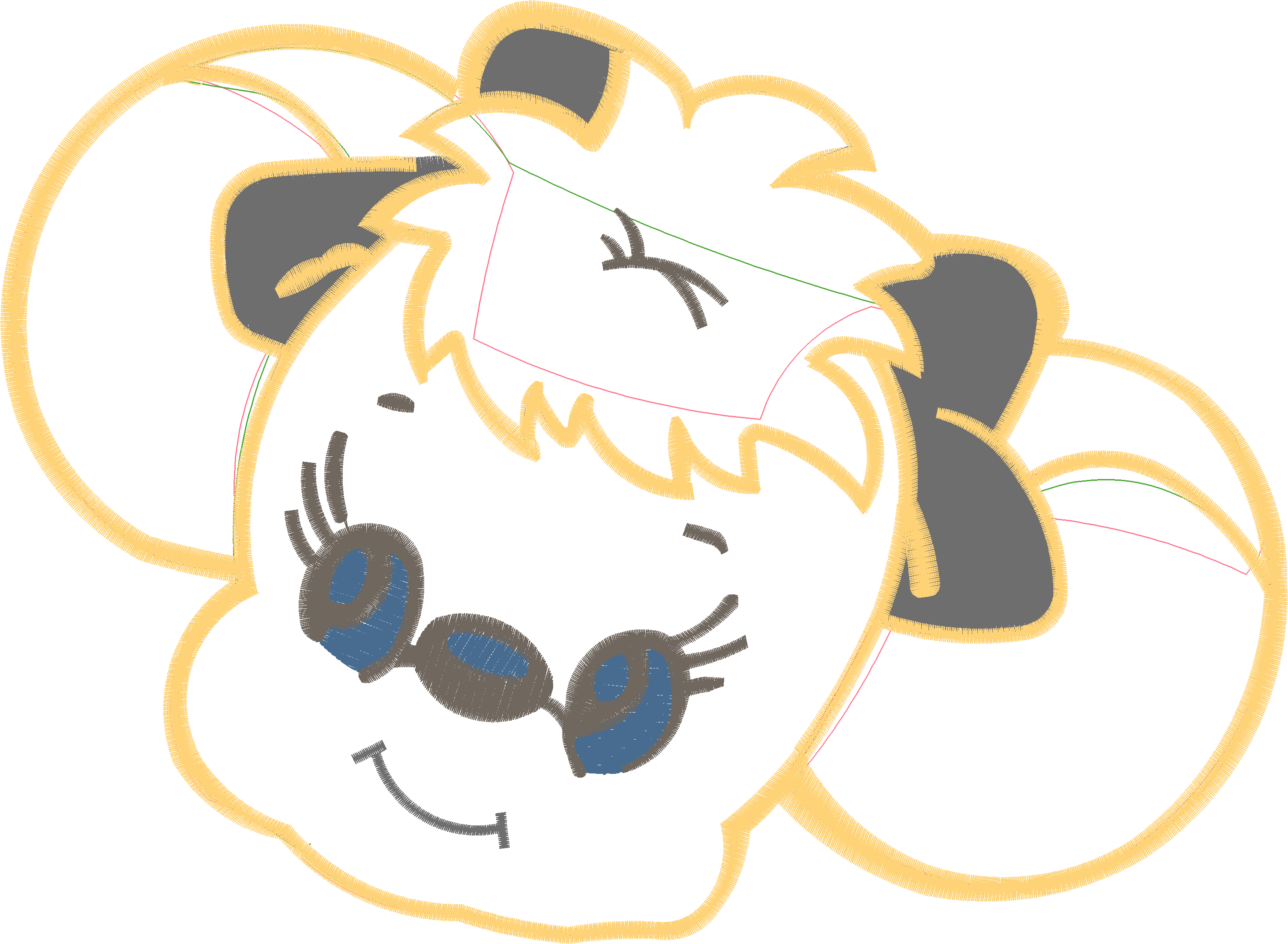 Cat with Bow and Glasses