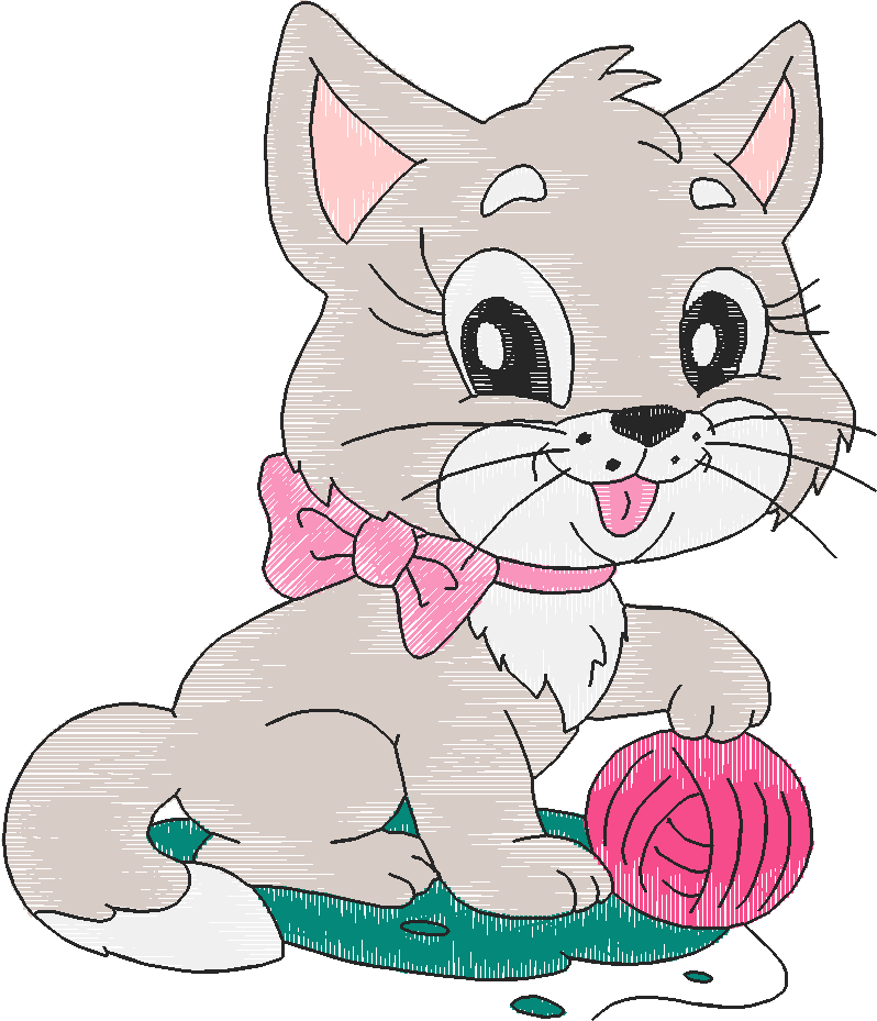 Cat with Yarn