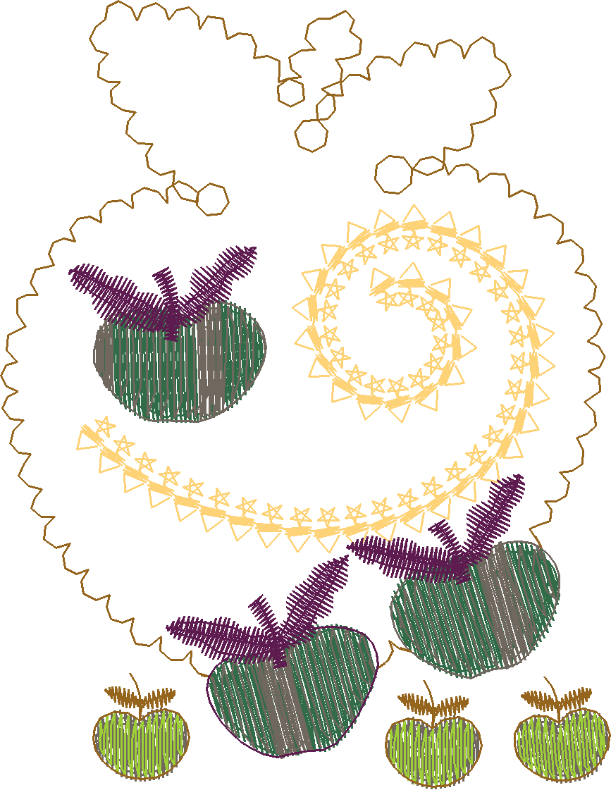 Cherry and Scroll Cluster