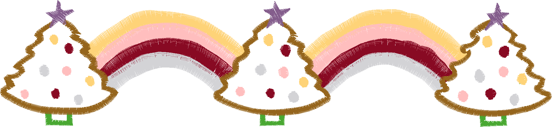 Christmas Tree and Rainbow Border