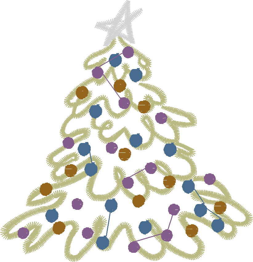 Christmas Tree with String Lights