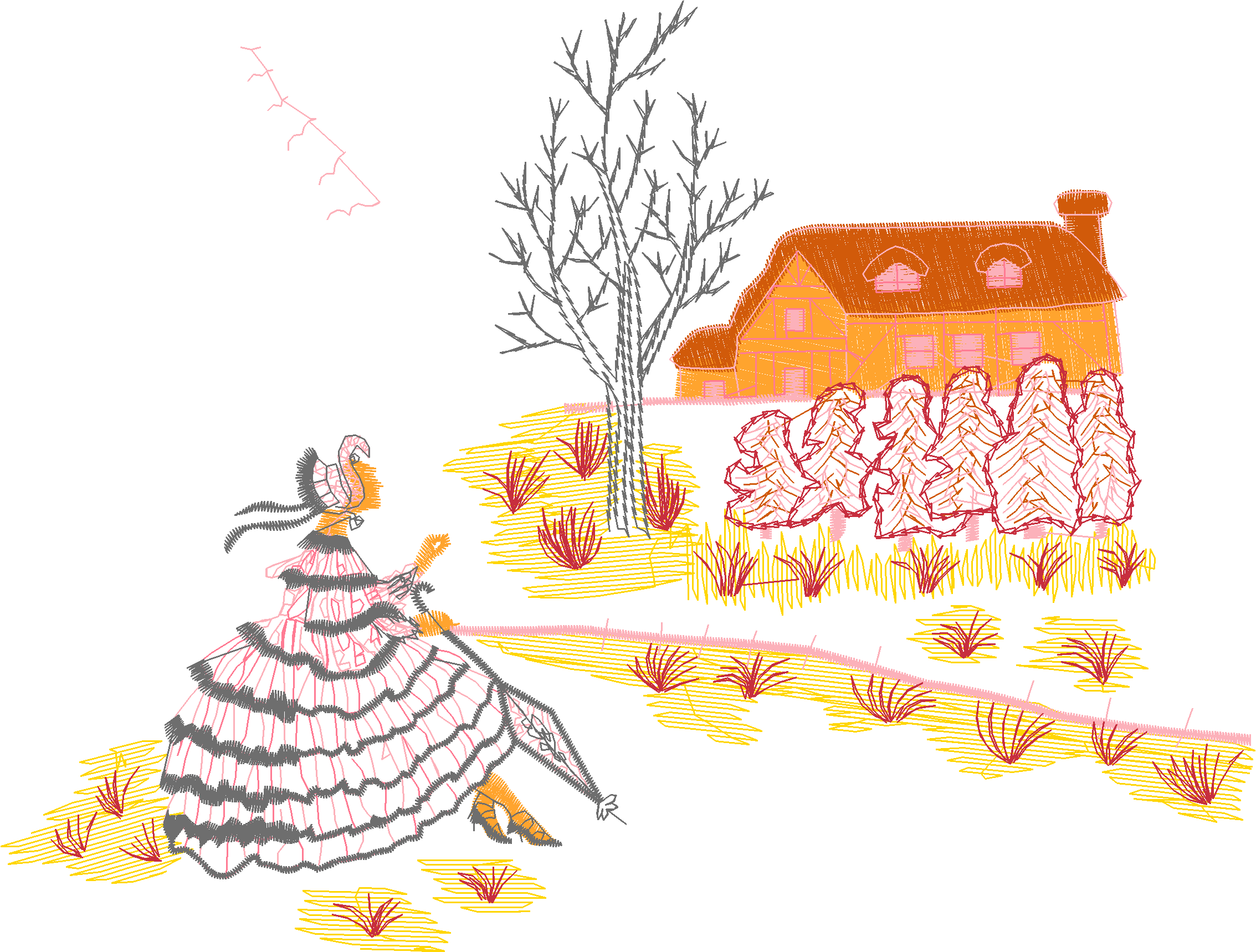 Cottage House Landscape
