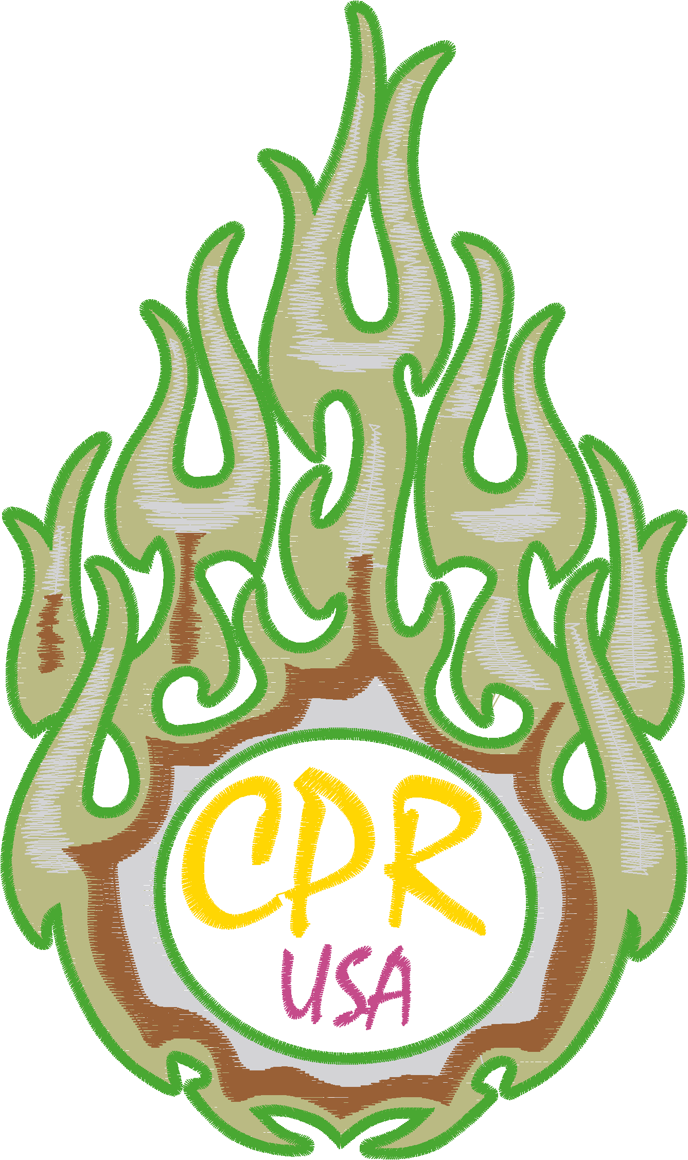 CPR USA Flames Logo