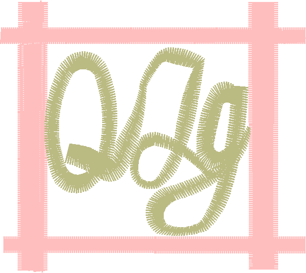 Cursive Monogram in Frame