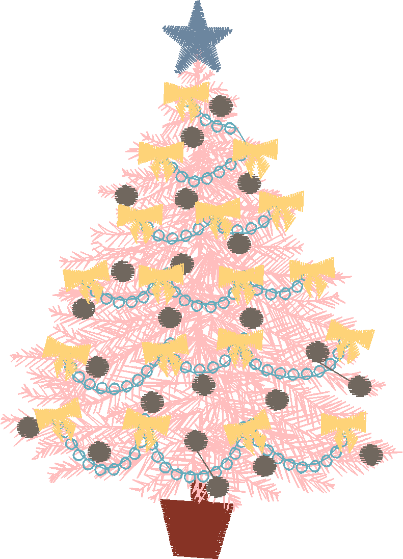 Decorated Christmas Tree with Bows