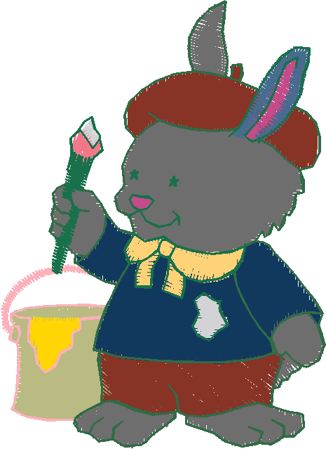 Easter Bunny Painting Egg