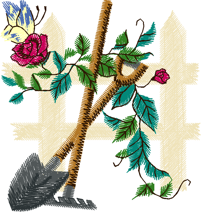 Fence with Roses