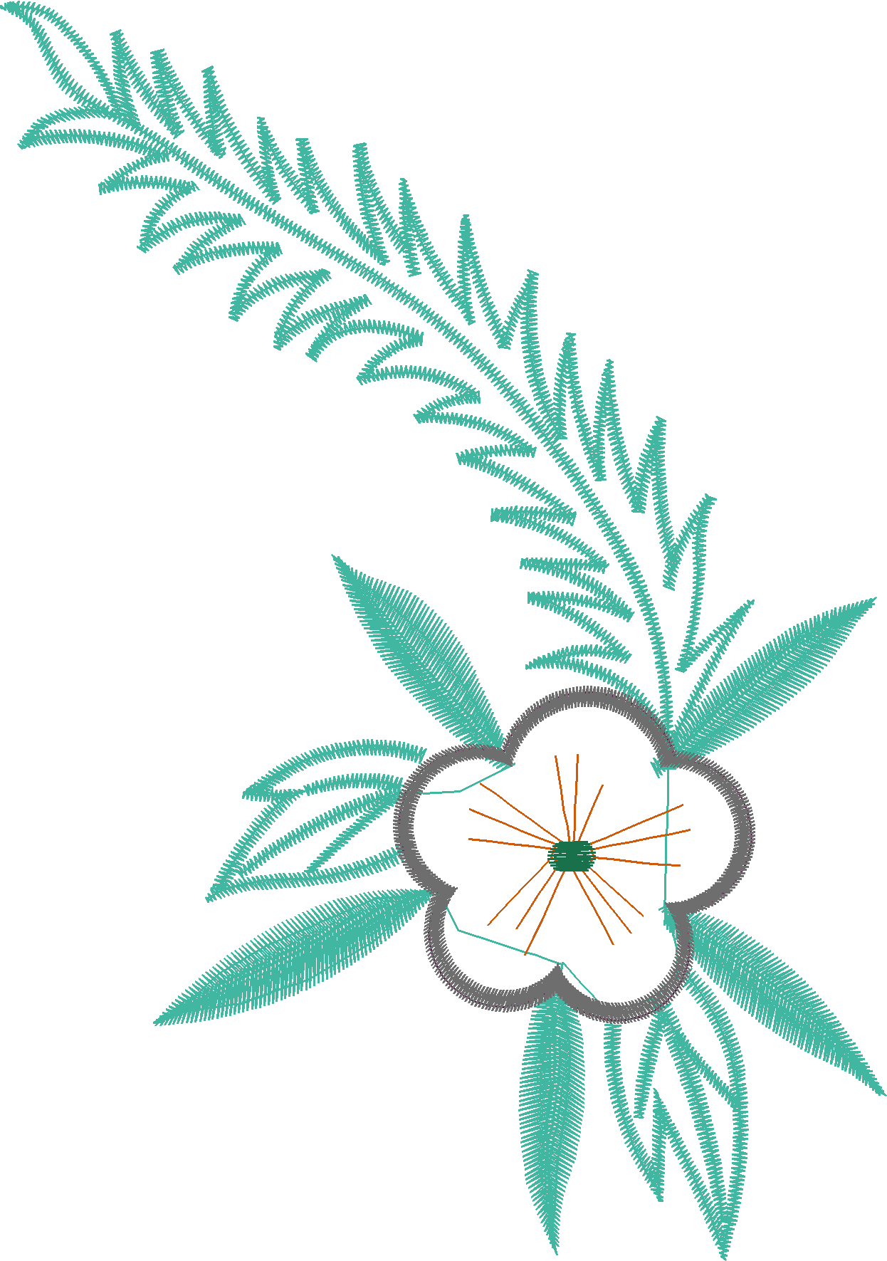 Fern and Flower Spray