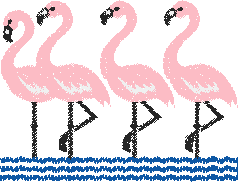 Flamingos Row