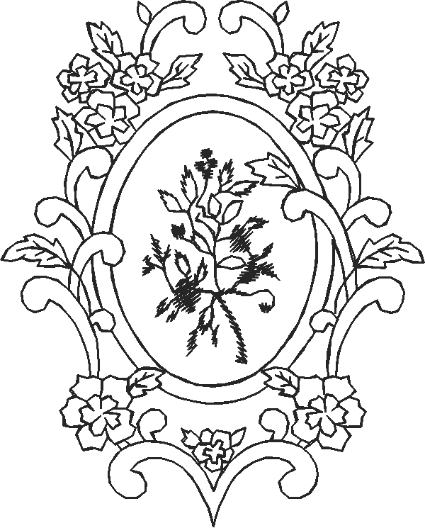 Floral Cameo Lace Frame
