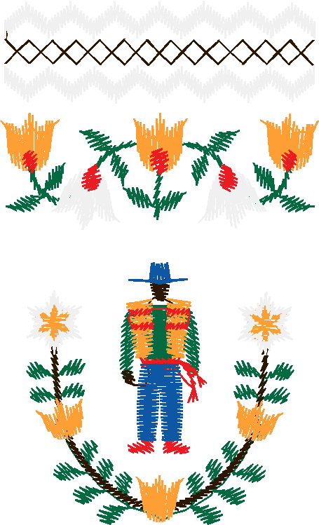 Floral Panel with Figure