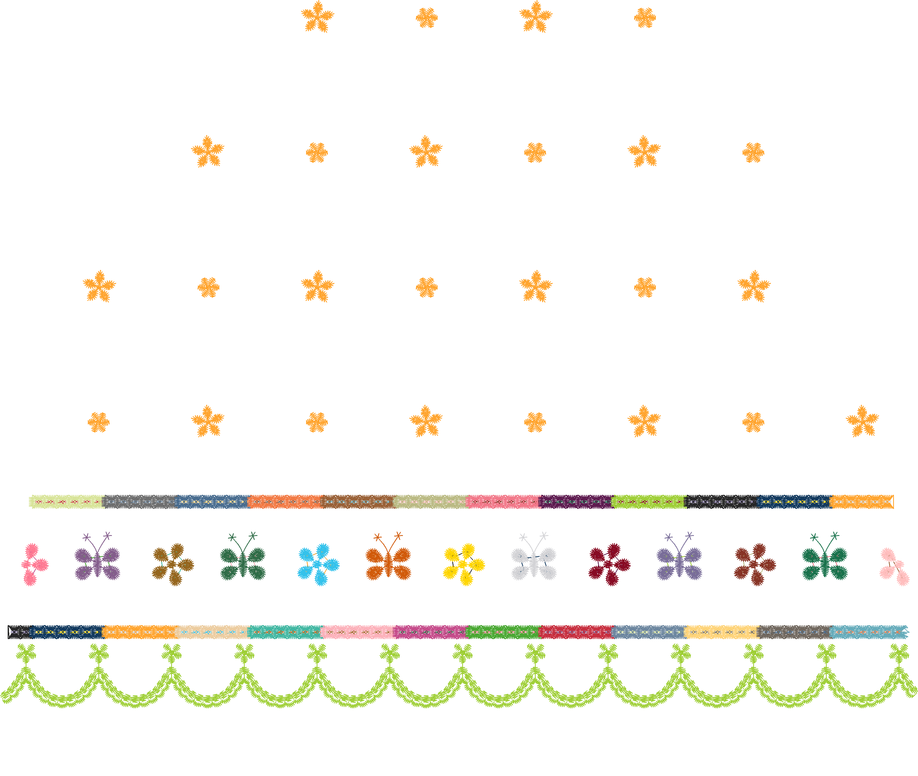 Floral Scalloped Border