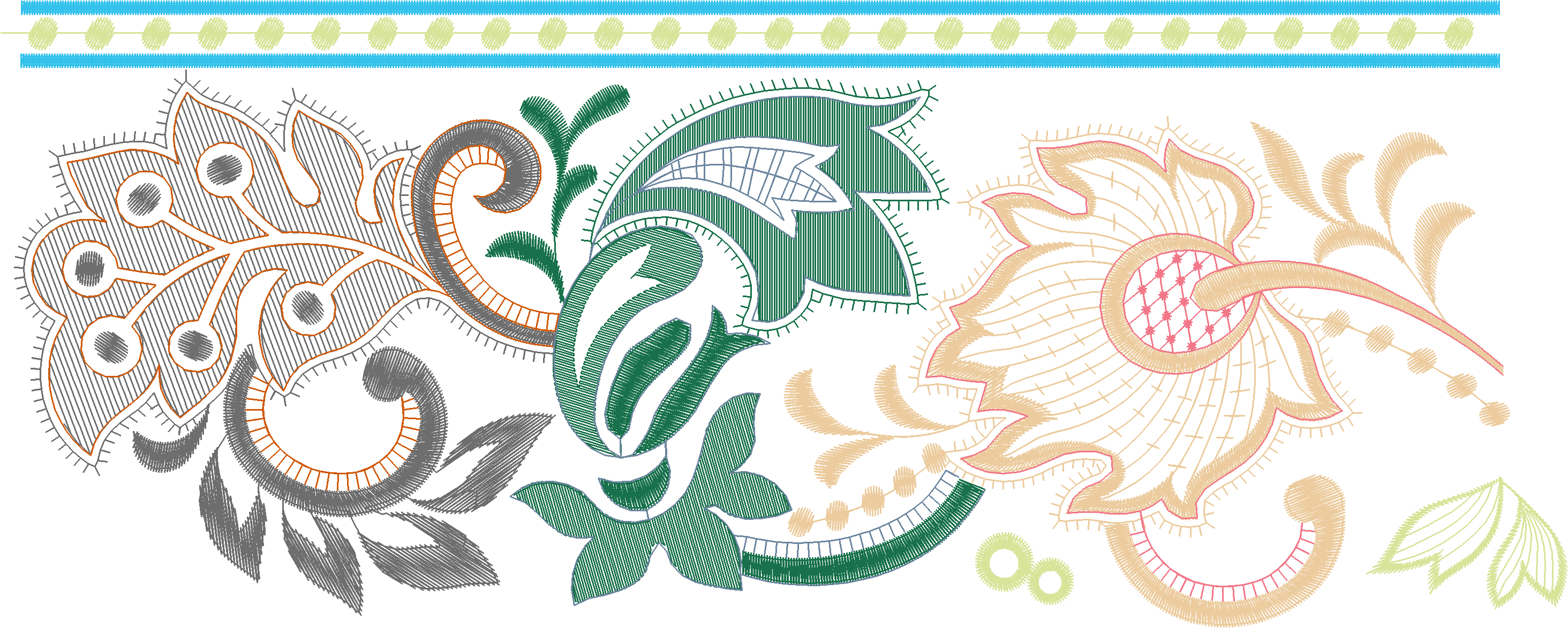 Floral Scroll Border