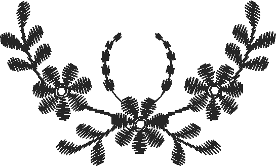 Floral Swag Wreath Lace Motif