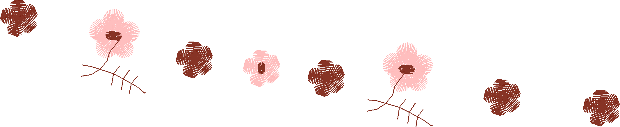 Flower Border (Free DST) | Stitchopia