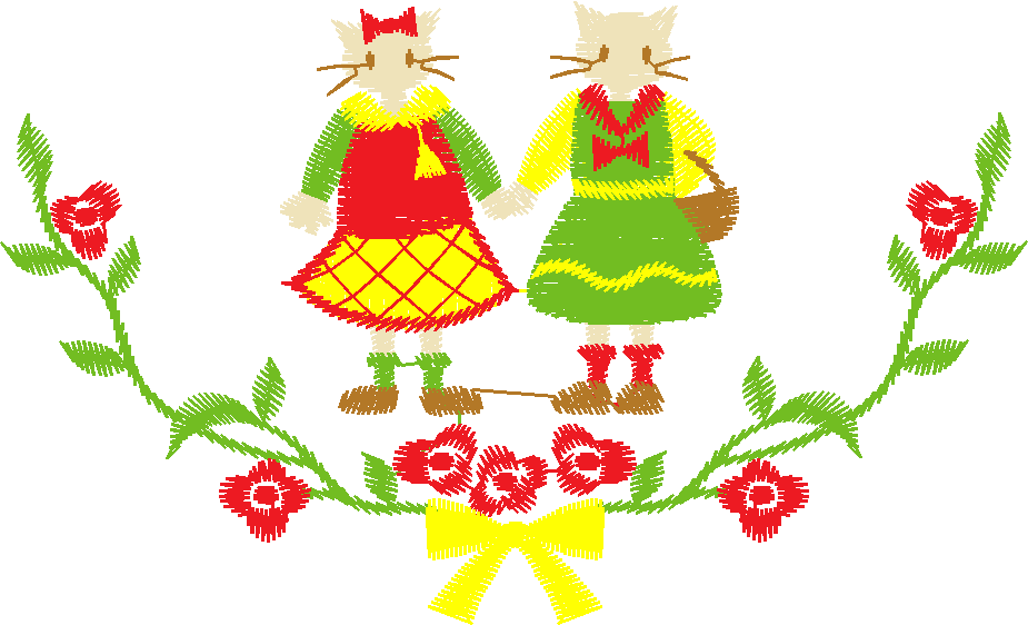 Folk Girls Border