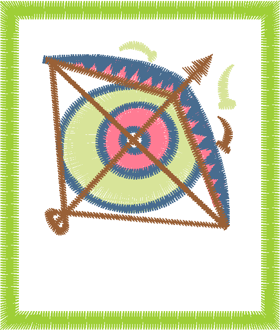 Framed Arrow Diamond Motif