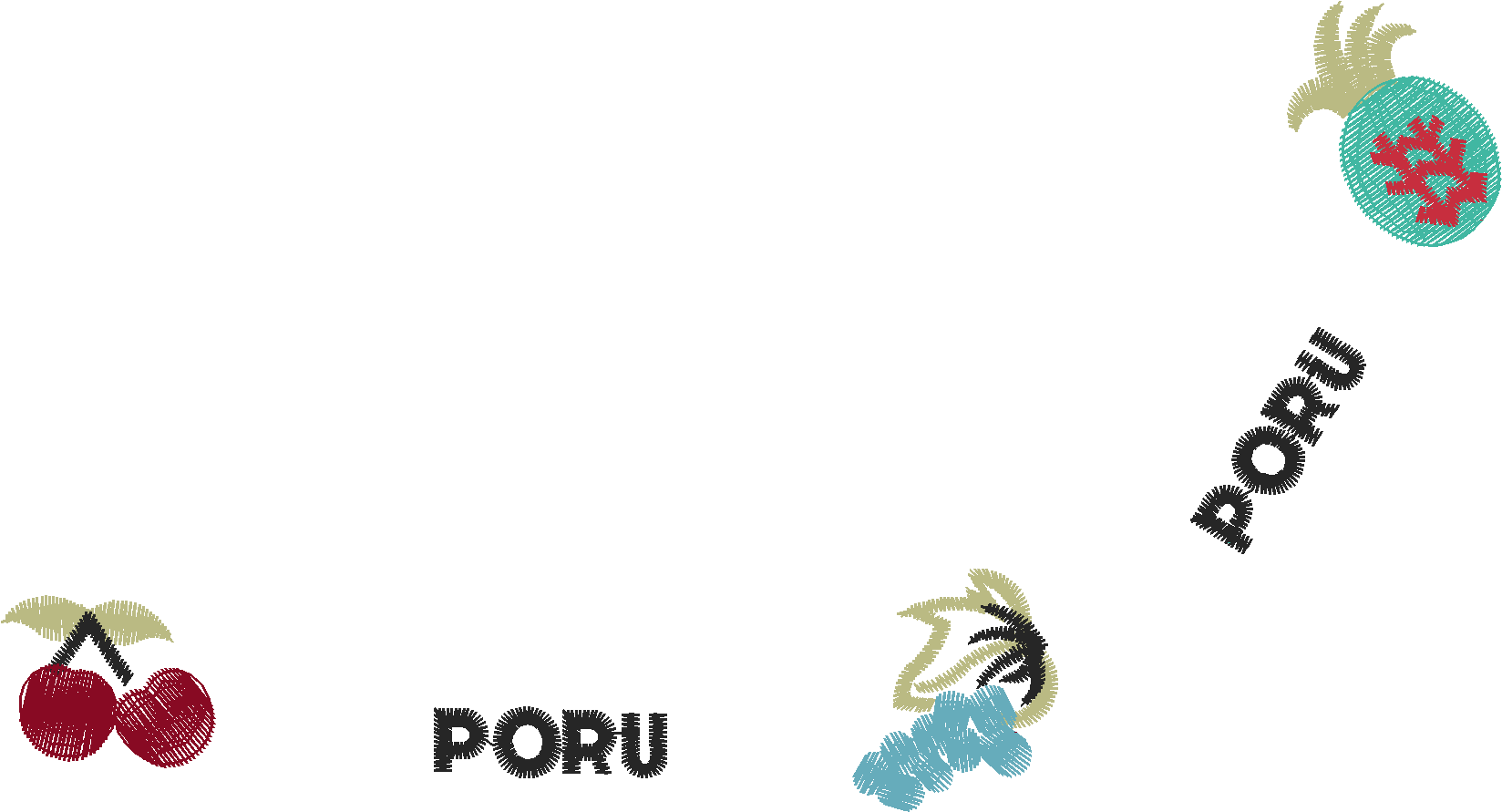 Fruit Motif with Text