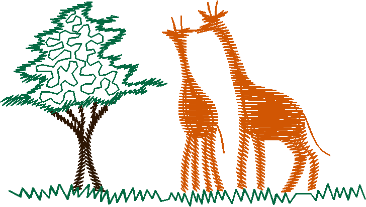 Giraffe with Tree