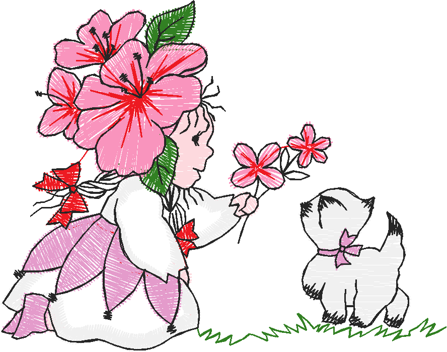 Girl with Flower