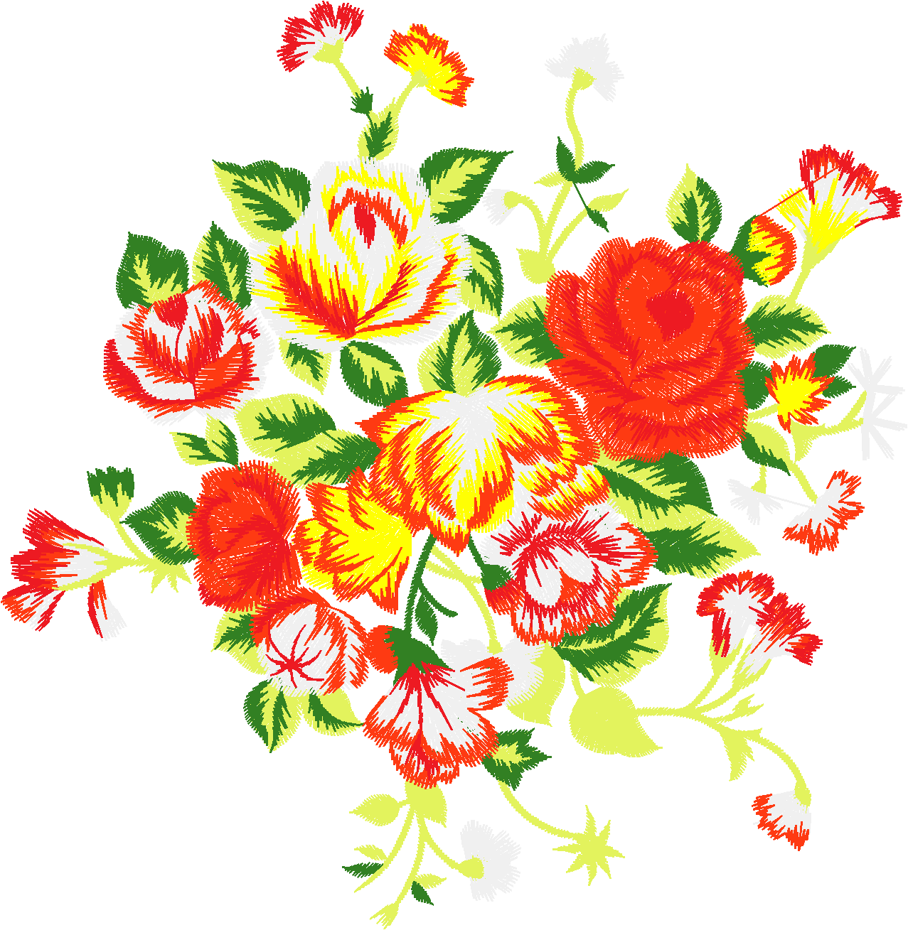 Gold Pink Floral Border