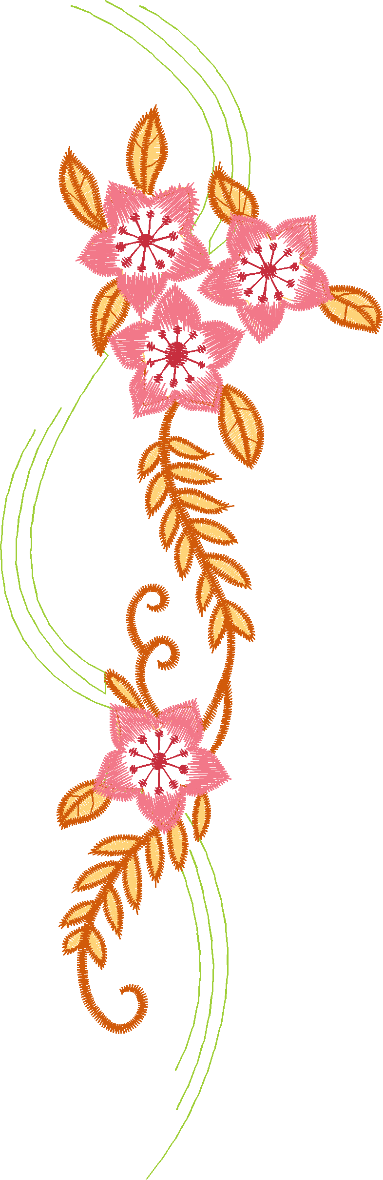Golden Leaf Vine Border