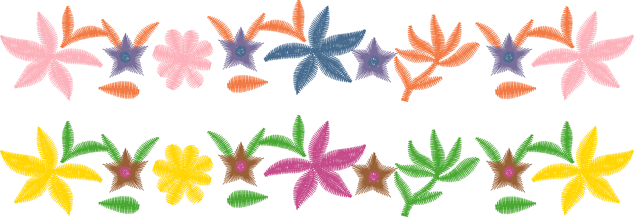 Green Floral Border