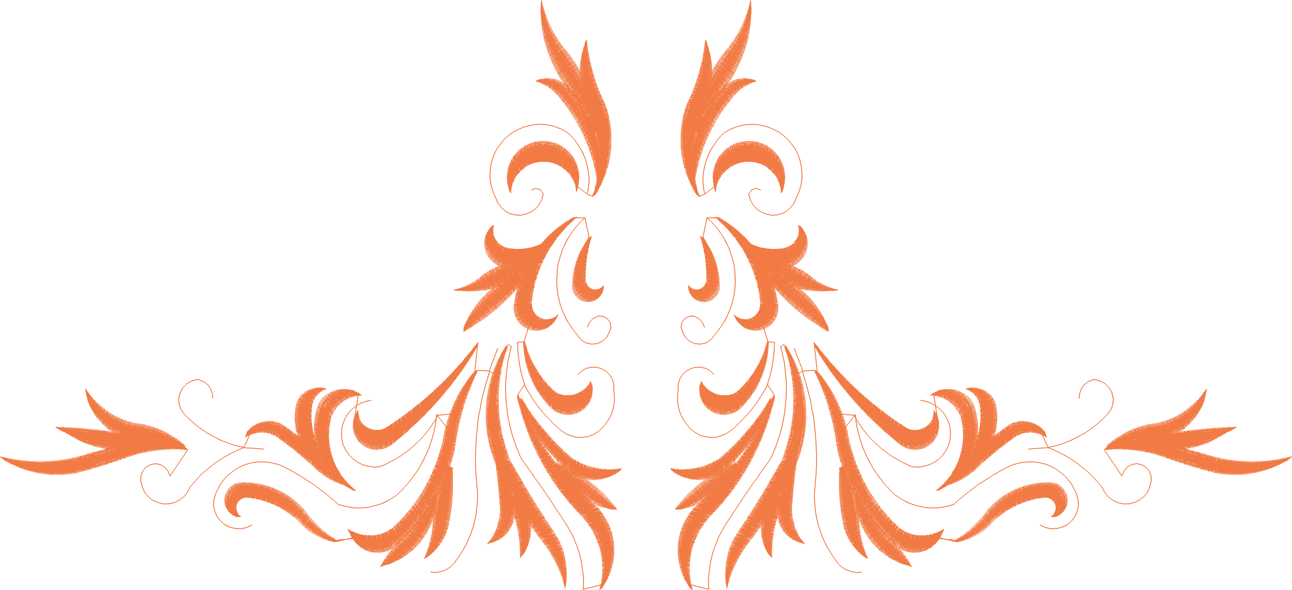 Green Flourish Motif