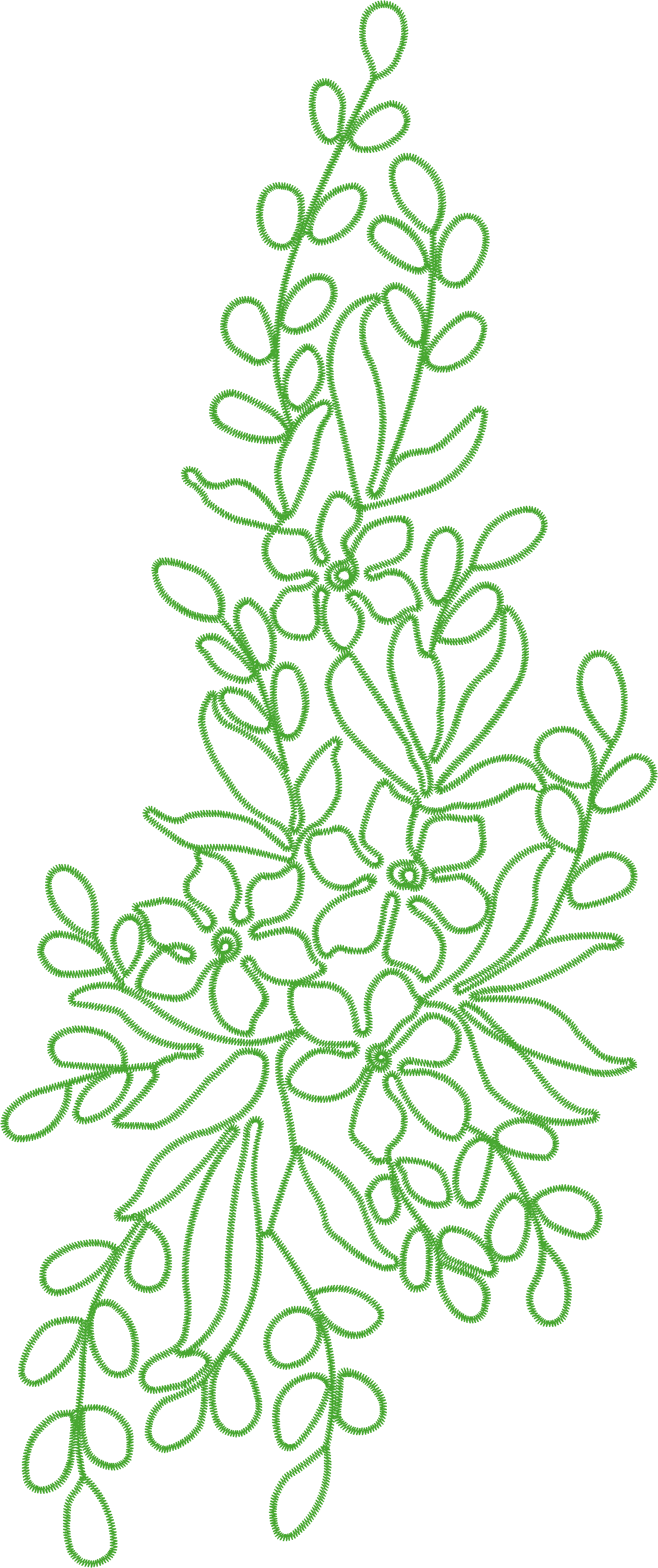 Green Leafy Sprig Outline