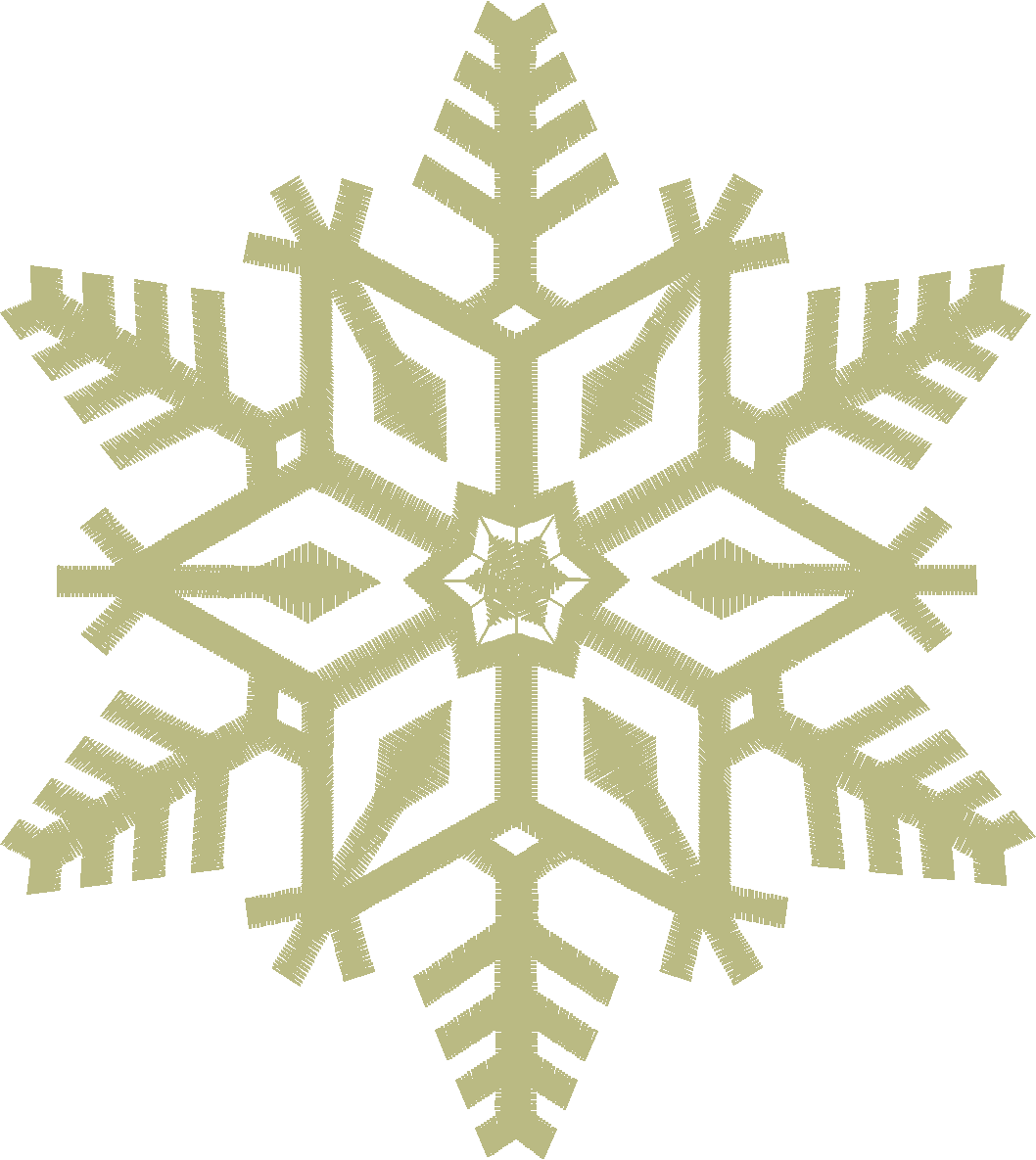 Green Snowflake Motif