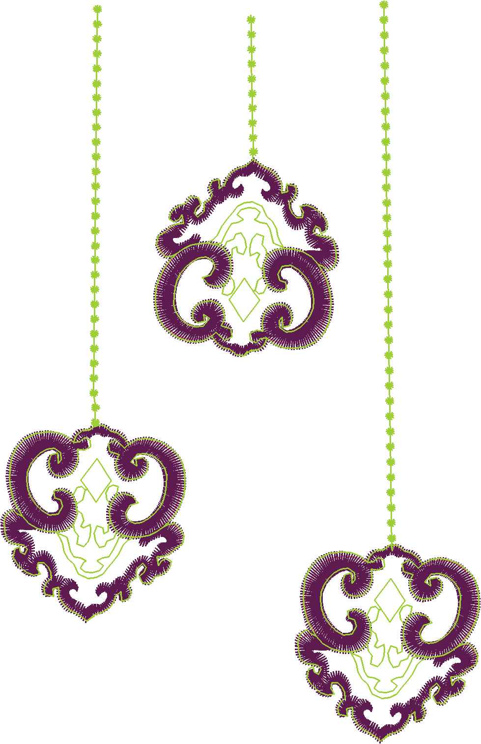 Hanging Grape Cluster Motifs