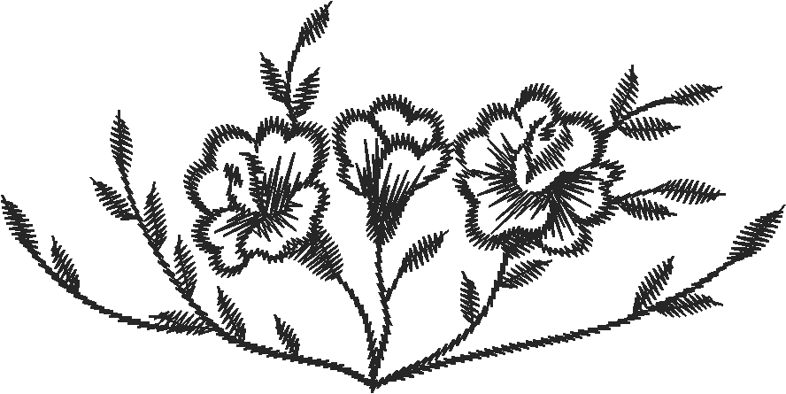Horizontal Floral Spray Lace Panel