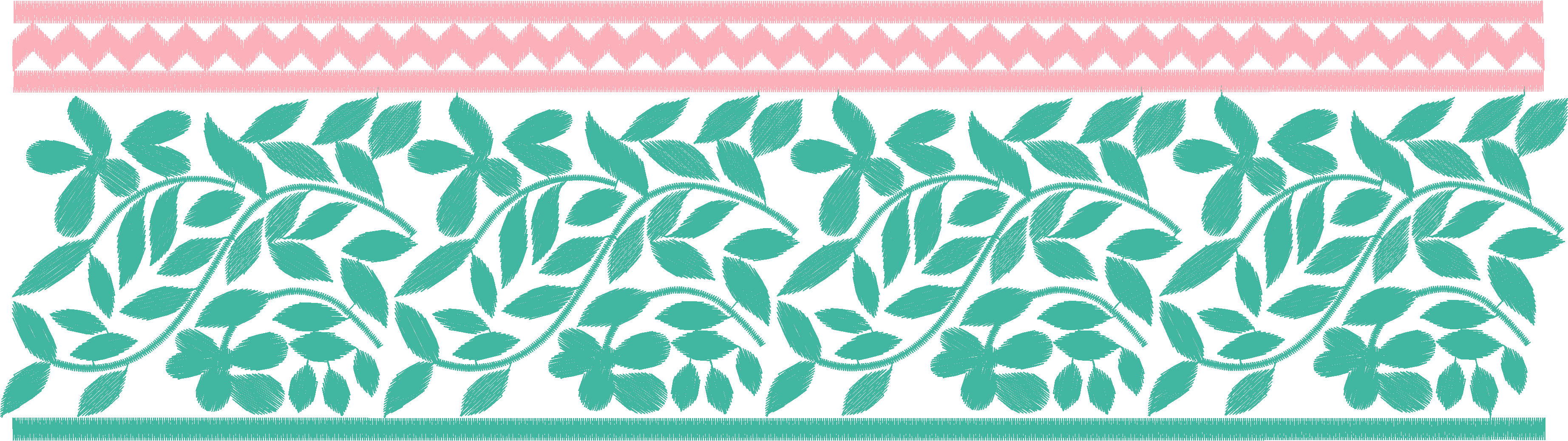 Knotwork Ribbon Border (Free DST) | Stitchopia