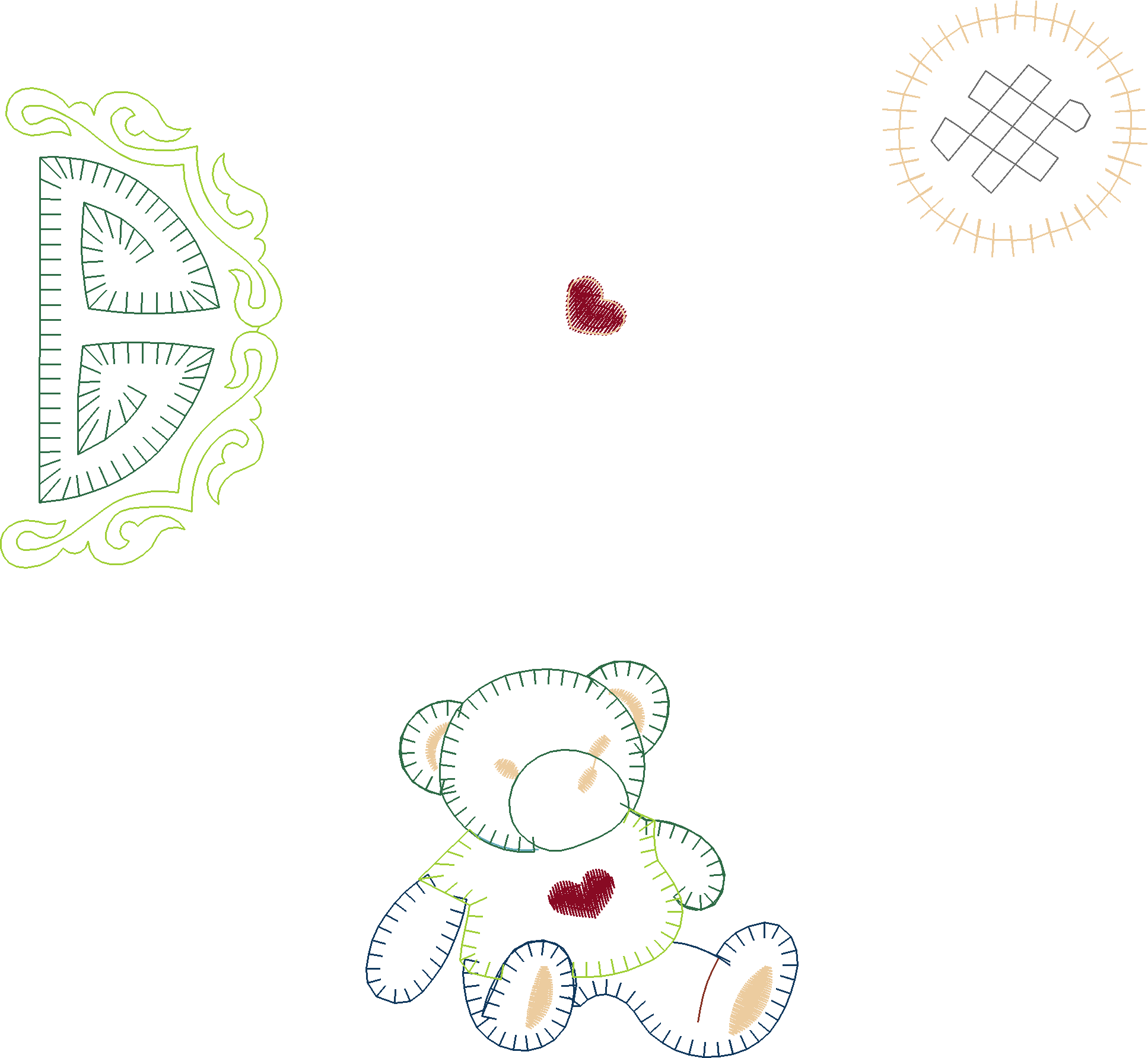 Letter B Crest with Teddy Bear